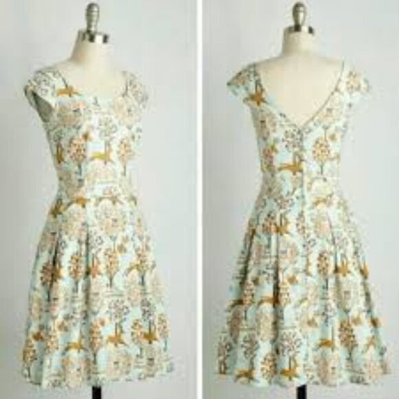 NWT RARE Modcloth "Passing Prace" Retrolicious Dress - Picture 4 of 6